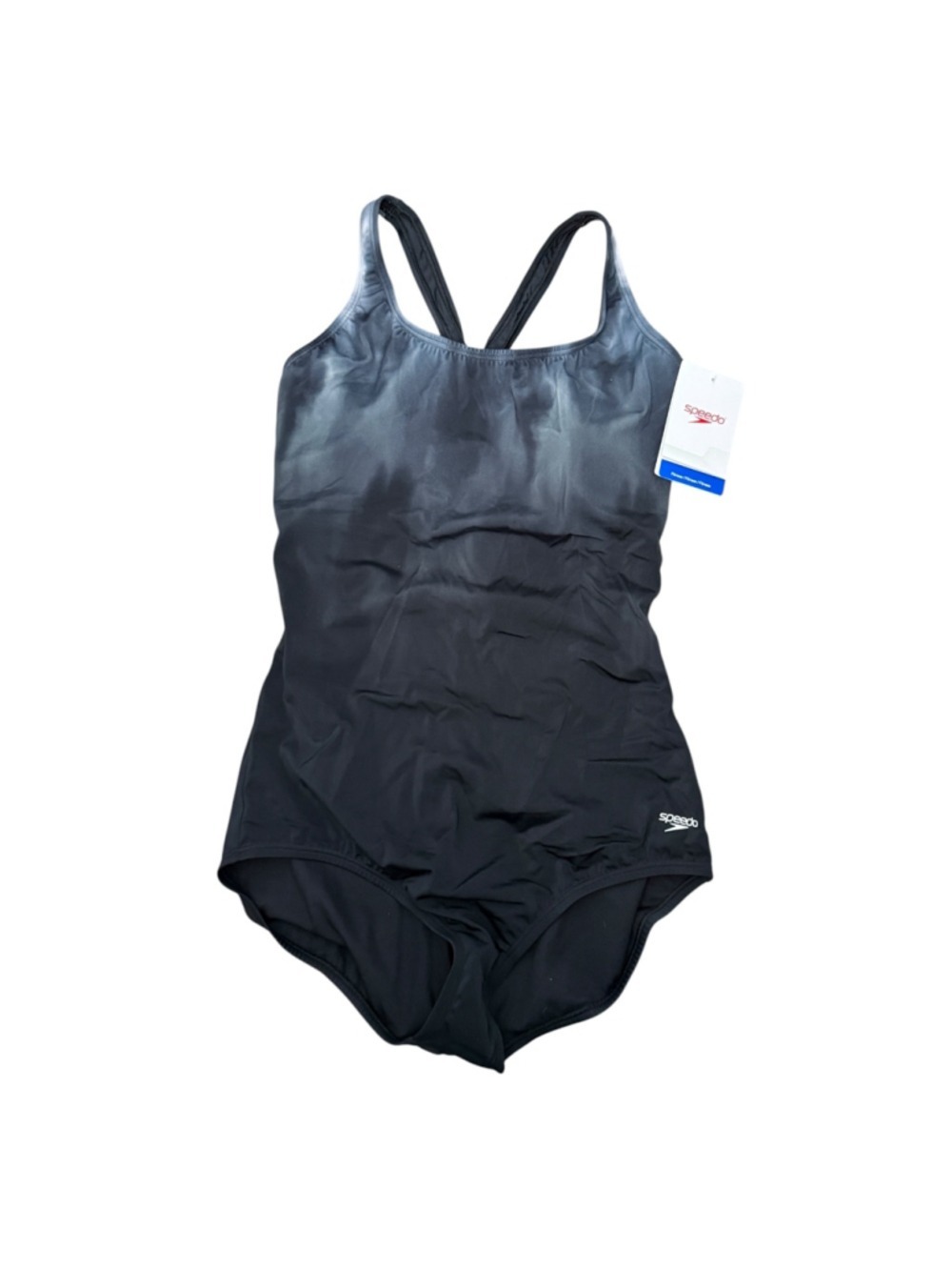 Speedo Women’s One Piece Fitness Swimsuit Anthracite Gray Black Size US 14 NWT - Picture 2 of 8
